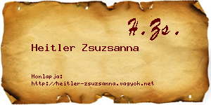 Heitler Zsuzsanna névjegykártya